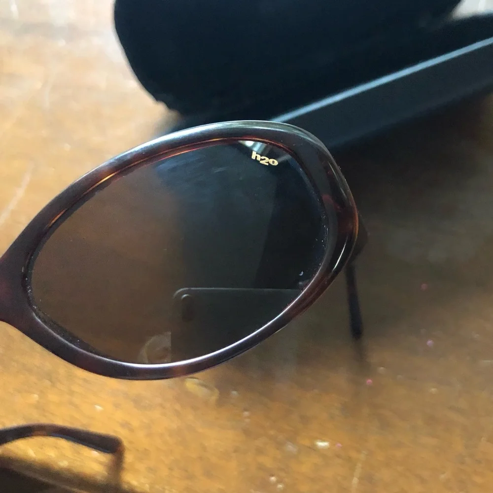 Revo Dark Brown Polarize Oval Sunglasses